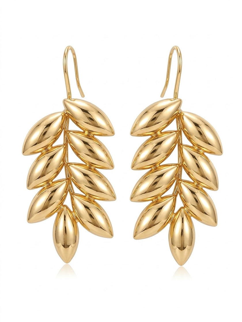 ARETE DORADO HOJA