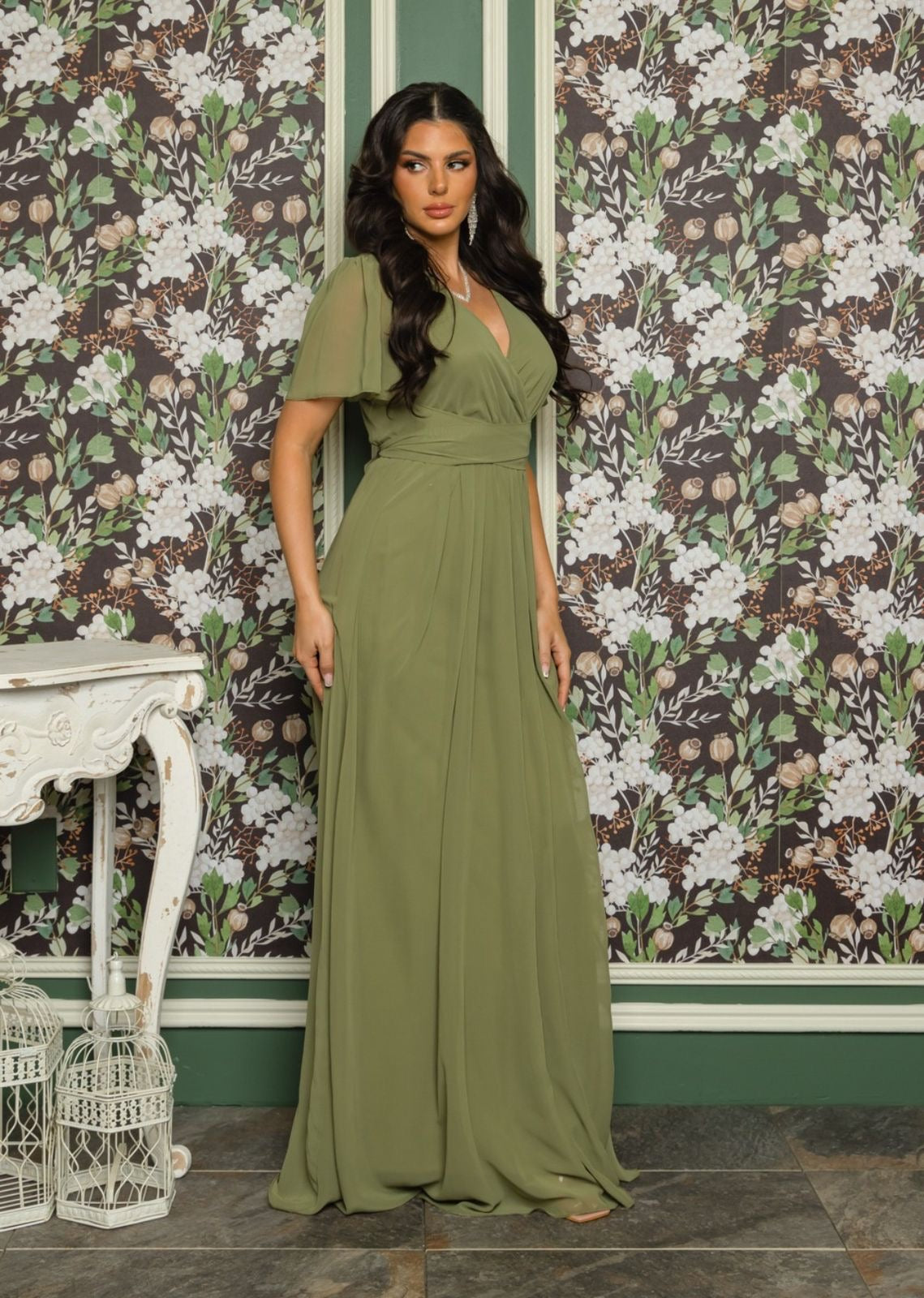 LISA VESTIDO VERDE OLIVO