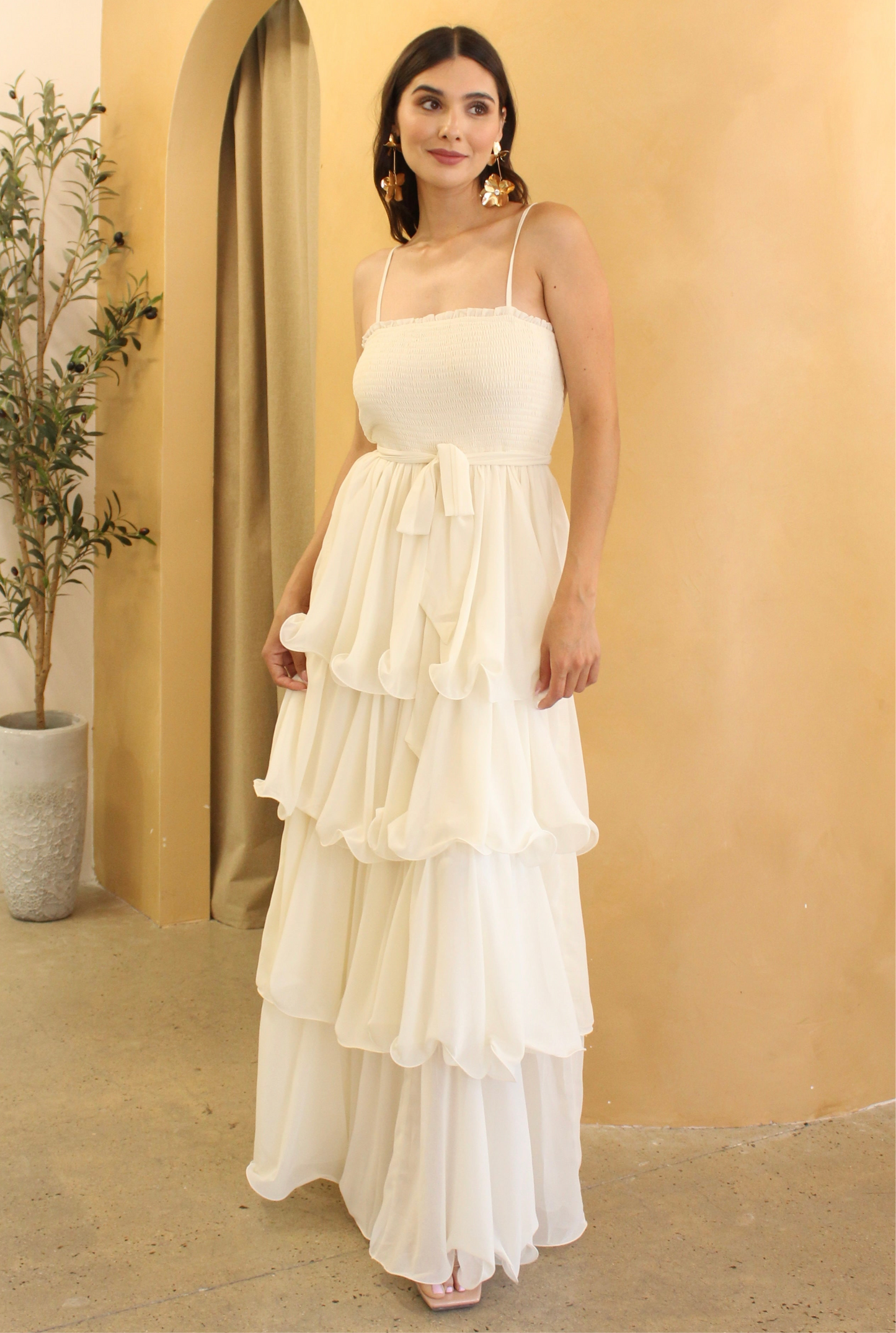 VESTIDO IVORY STRAPLESS