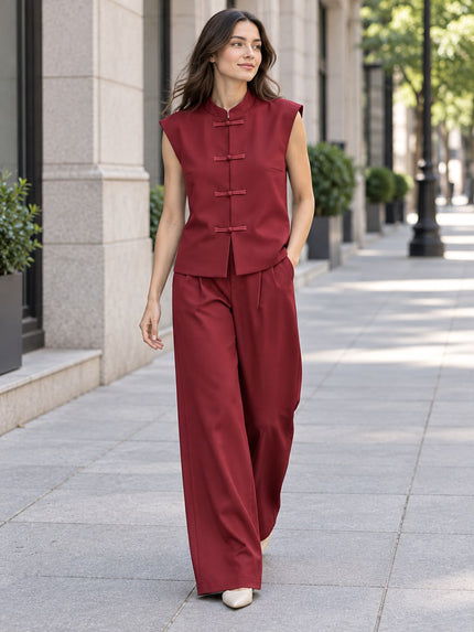 SET PANTALON VINO