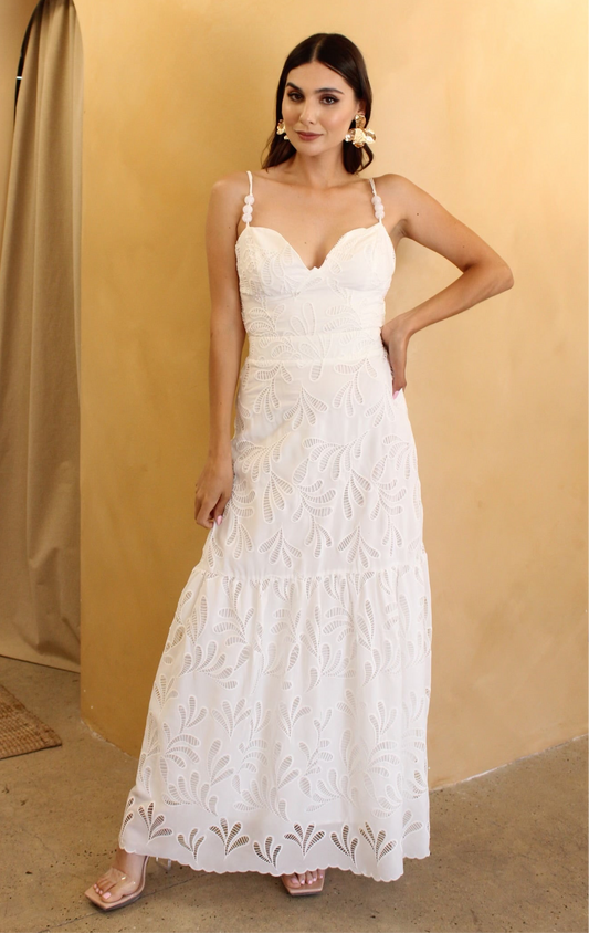 VESTIDO BLANCO DE TIRANTES