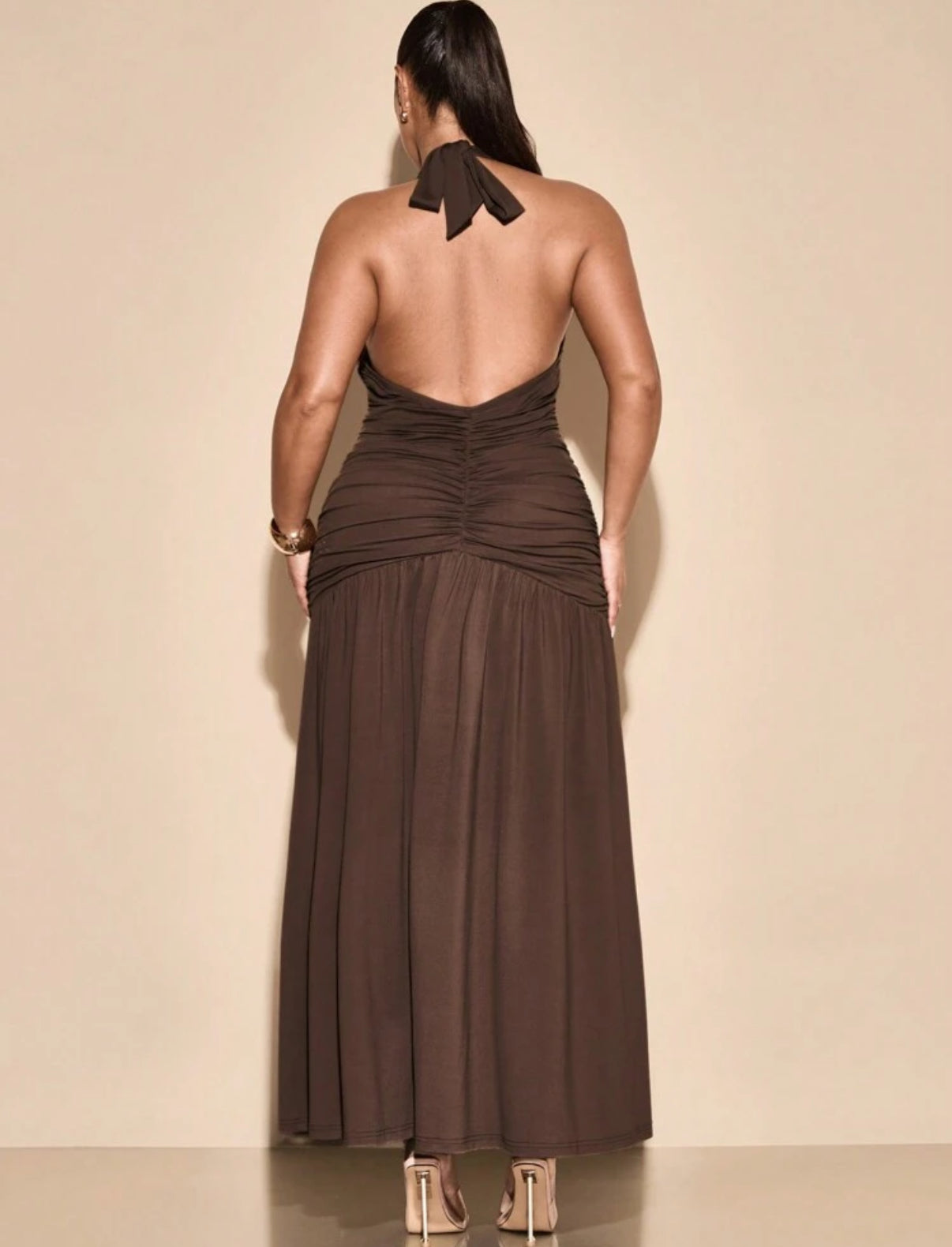 VESTIDO CAFÉ CHOCOLATE