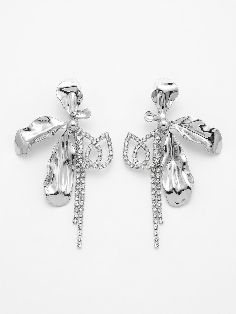 ARETE PLATEADO FLOR