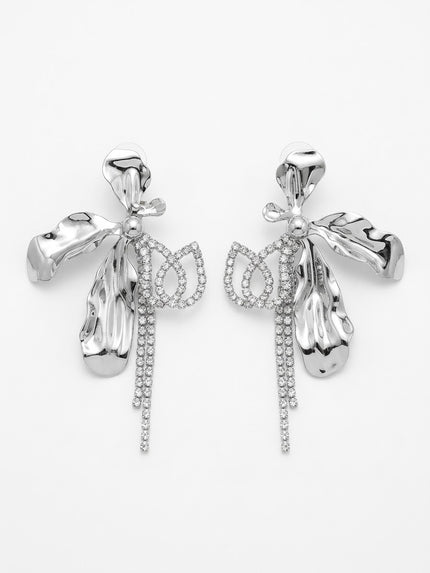 ARETE PLATEADO FLOR