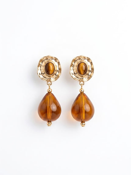 ARETE DORADO CON CAFÉ