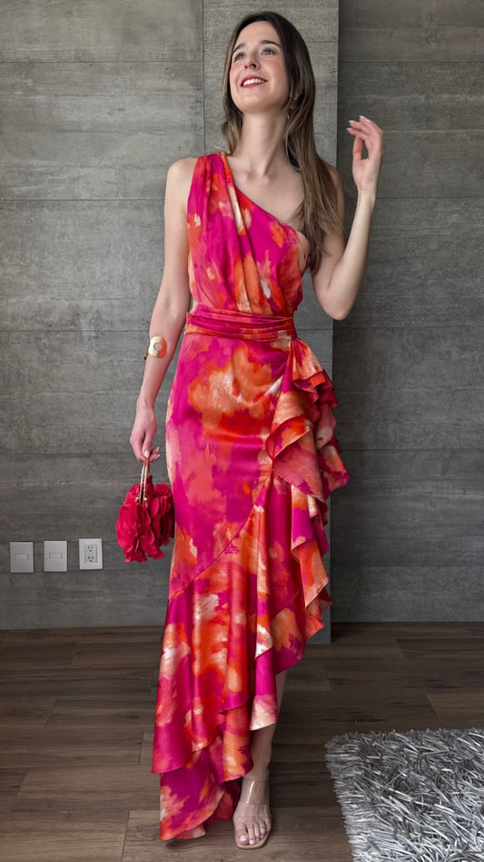 AYLA VESTIDO ROSA ESTAMPADO