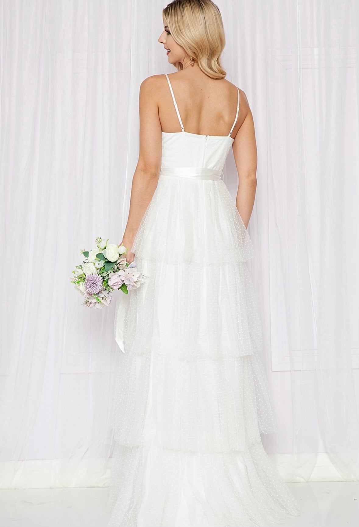 VESTIDO IVORY DE TIRANTES