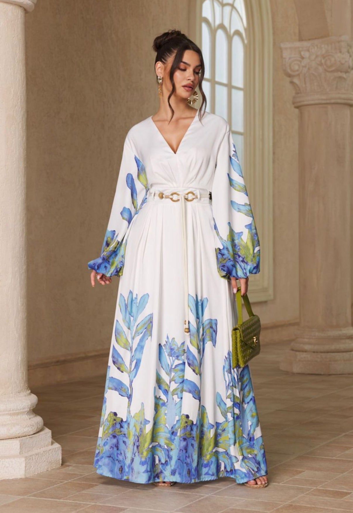 VESTIDO BLANCO ESTAMPADO