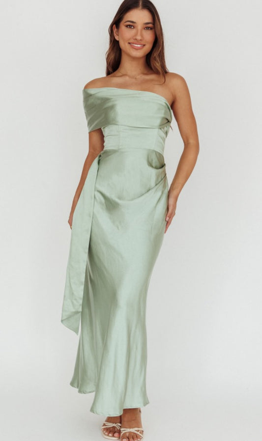 VESTIDO VERDE SAGE