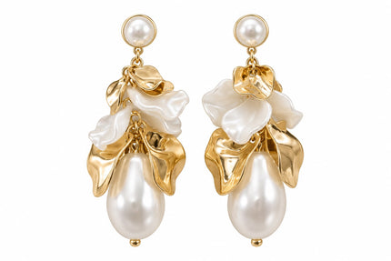 ARETE DORADO CON PERLA