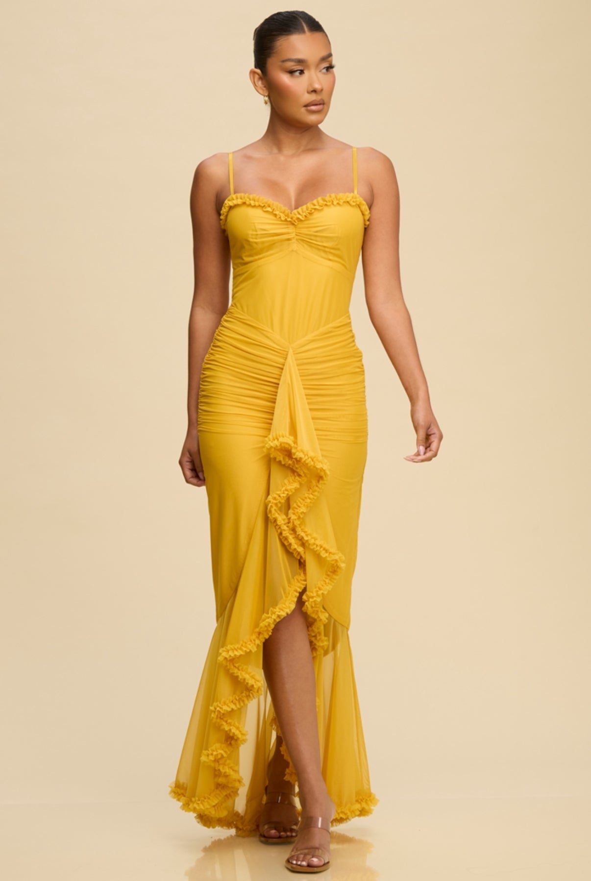 ARIEL VESTIDO MOSTAZA