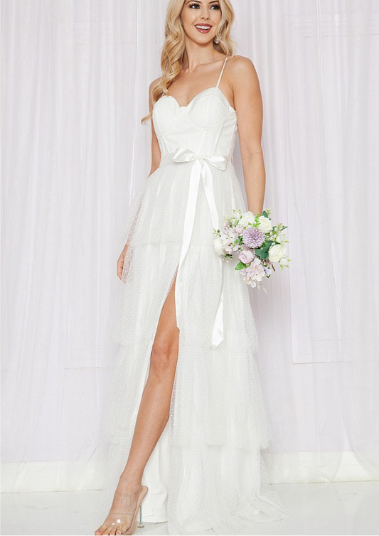 VESTIDO IVORY DE TIRANTES