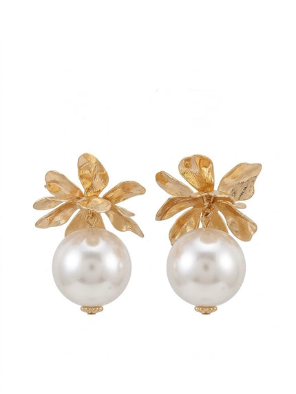 ARETE FLOR Y PERLA