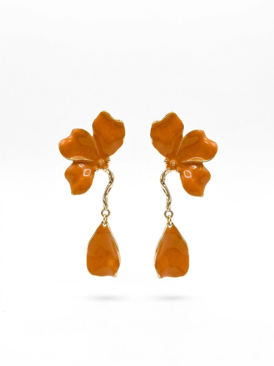 ARETE FLOR MOSTAZA