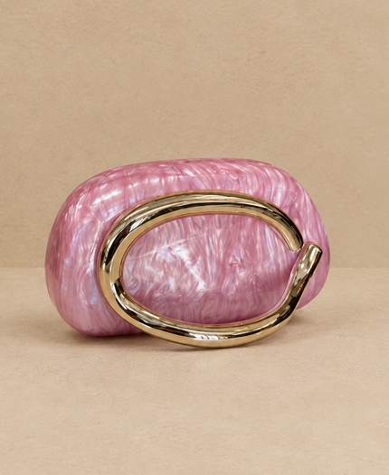 BOLSO ROSA DORADO