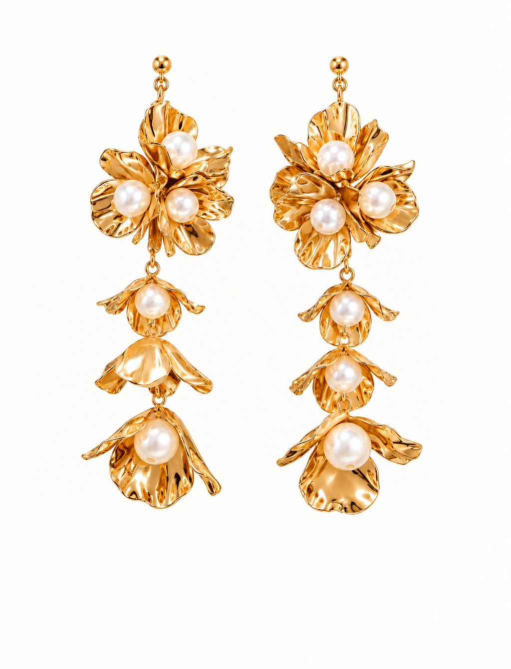 ARETE DORADO CON PERLA