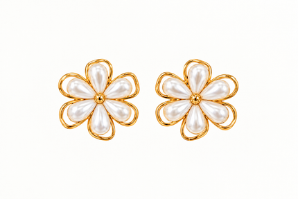ARETE FLOR APERLADA