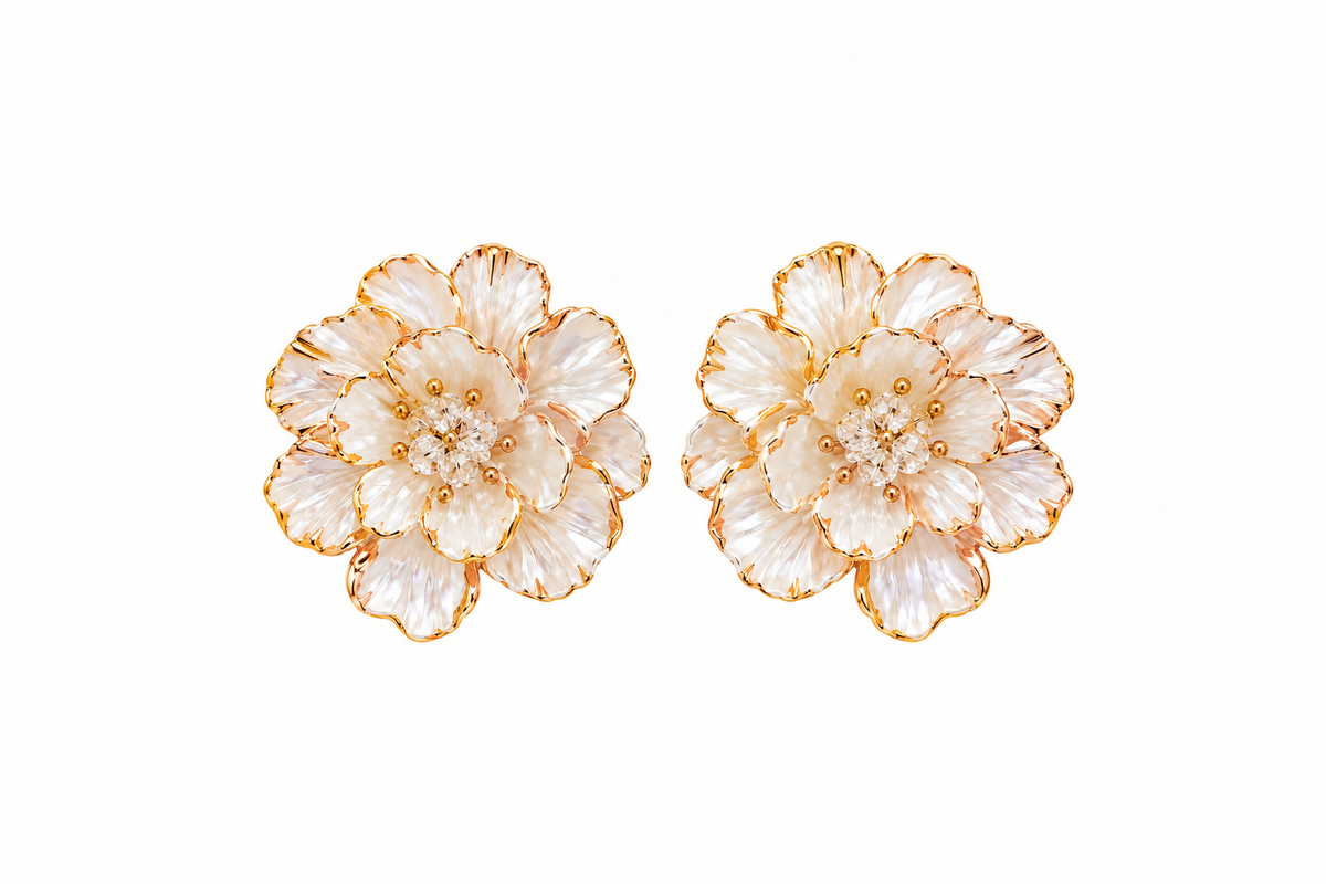 ARETE FLOR APERLADA