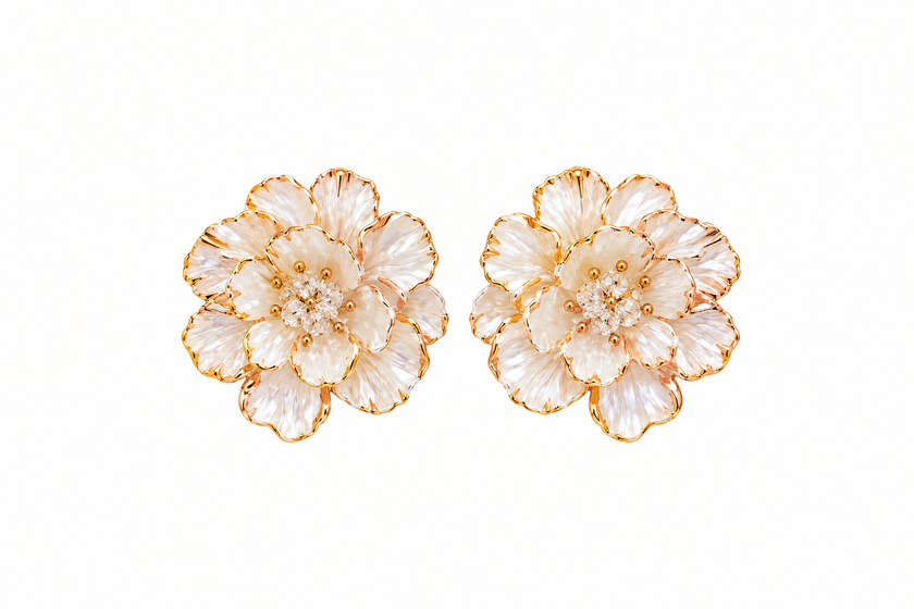 ARETE FLOR APERLADA