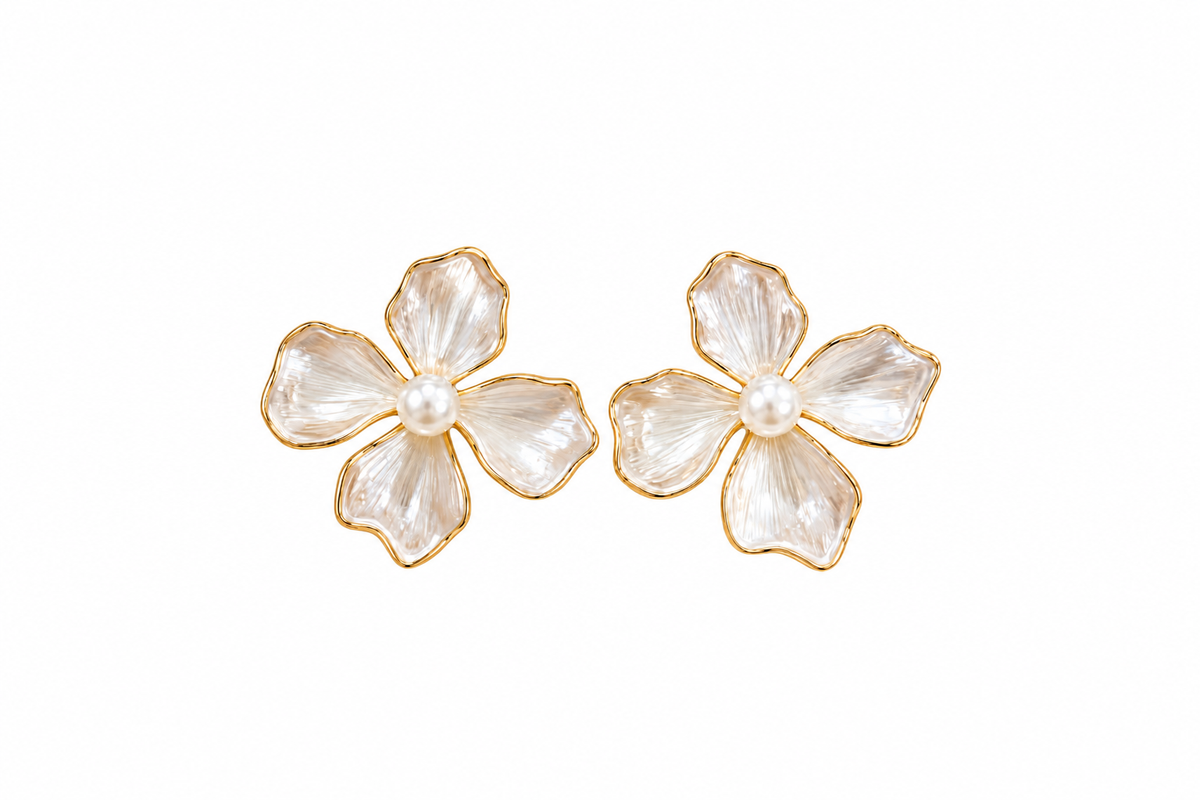 ARETE FLOR APERLADA