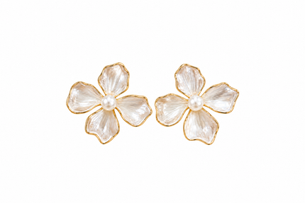 ARETE FLOR APERLADA