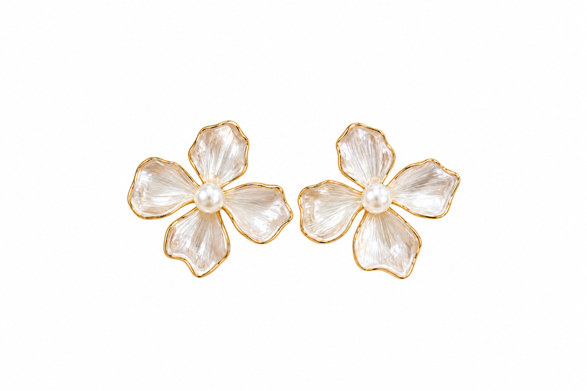 ARETE FLOR APERLADA