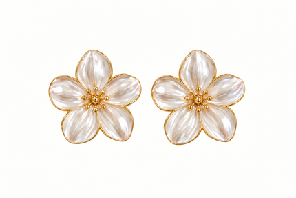 ARETE FLOR APERLADA