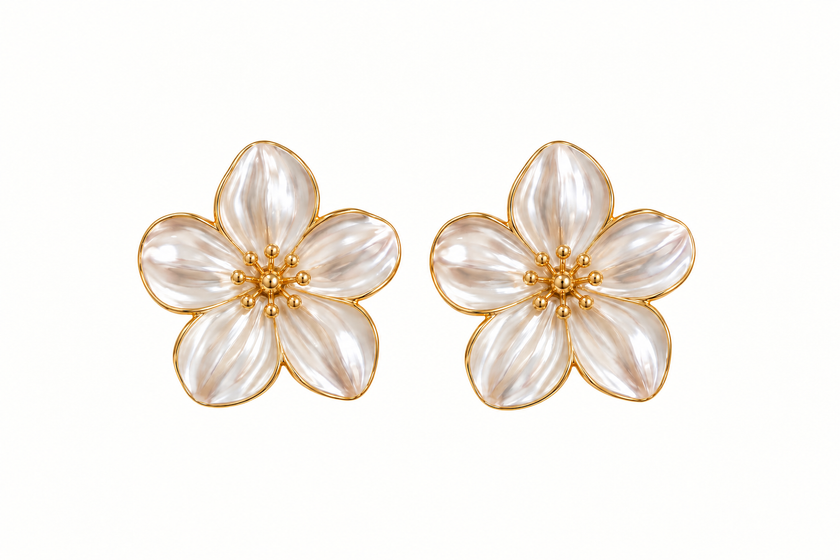 ARETE FLOR APERLADA