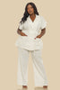 SET PANTALON BLANCO RAYAS