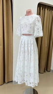 SET FALDA MAXI BLANCA