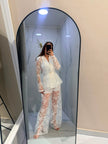 SET PANTALON ENCAJE BLANCO