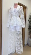 SET PANTALON ENCAJE BLANCO